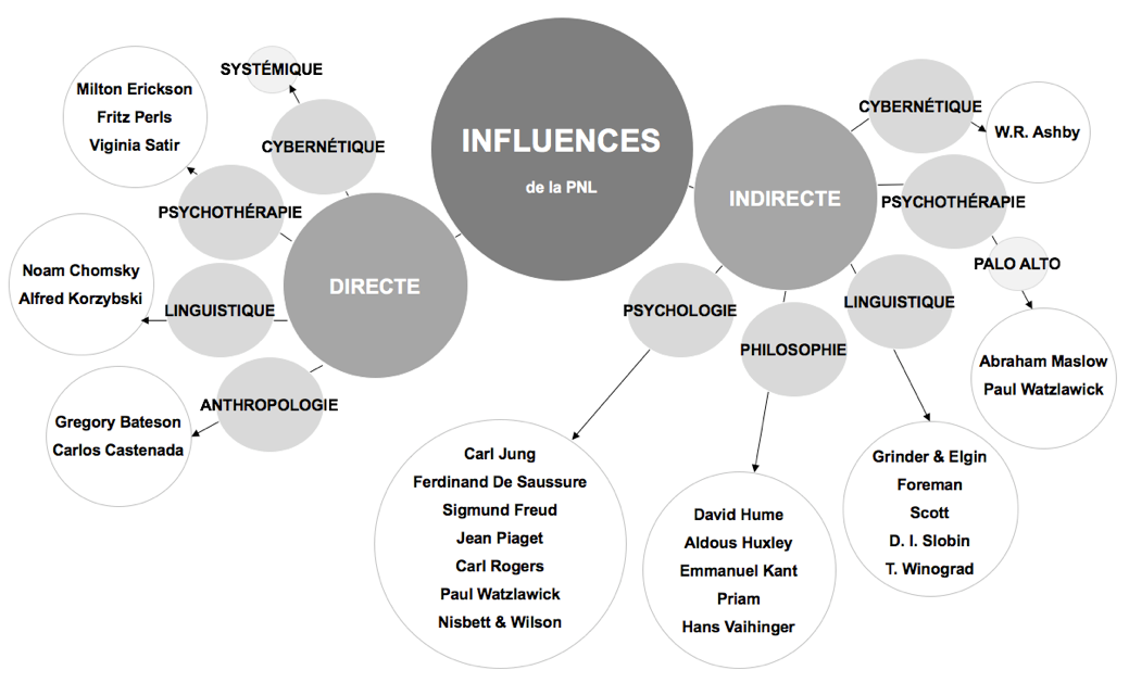 Schéma des influences de la PNL