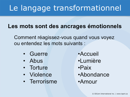 Le langage transformationnel